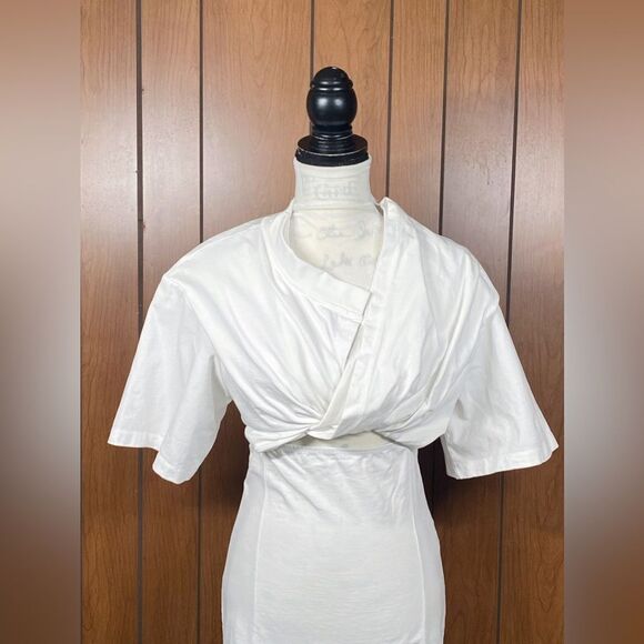 JACQUEMUS White T-Shirt Minidress size XS - Picture 6 of 14